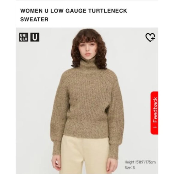 UNIQLO Wool-Blend Knit Turtleneck in taupe - Picture 8 of 8